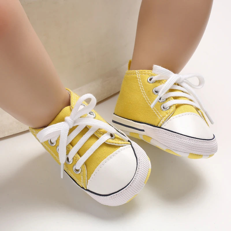 Infant Toddler Anti-slip Baby Shoes Baby Canvas Classic Sneakers Newborn Star Sports Shoes Baby Boys Girls First Walkers Shoes