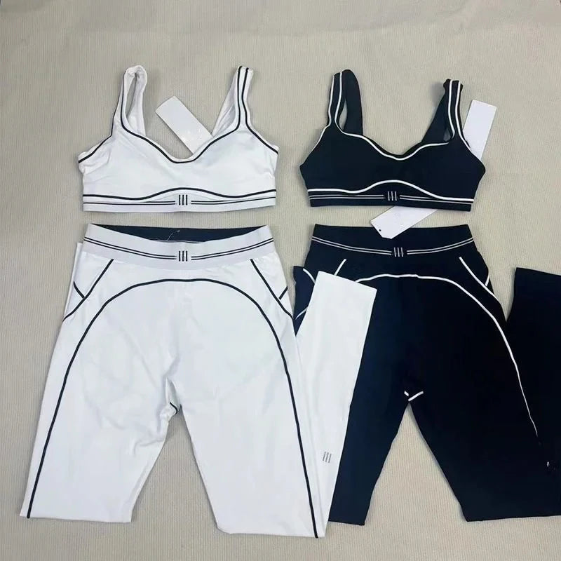 2026 Women's Summer Tank Top and Pants Slim Fit Comfortable Sports Fitness Set Two Piece Set