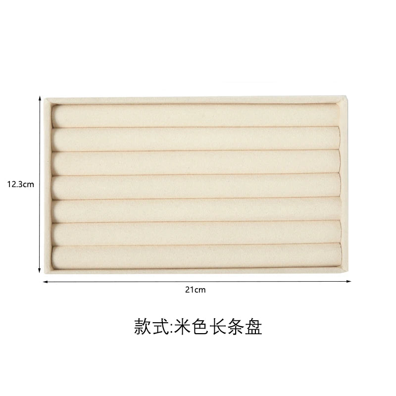 Plush jewelry storage tray, detachable tray, earrings, earrings, rings, necklaces, storage tray, drawer, partition tray