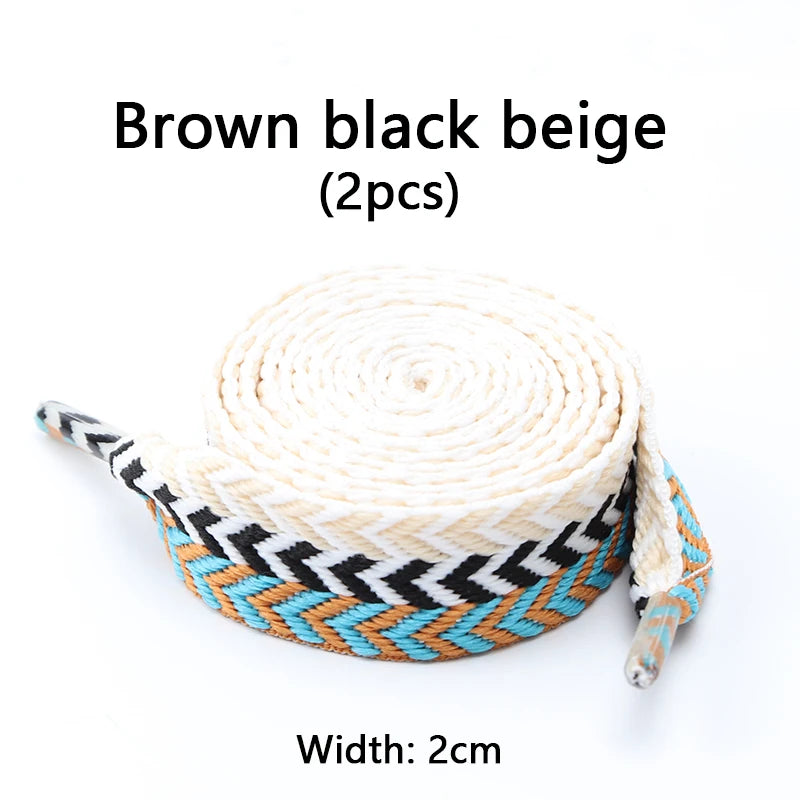 Flat Shoelaces for Sneakers Wavy Bread Shoe Laces Luxury Brand Shoelace Width 1.5cm/2cm/3cm Trend Shoe Lace Rope Shoes Strings