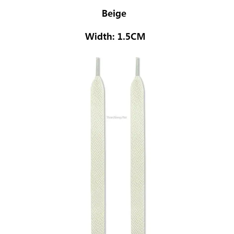 Flat Shoelaces for Sneakers Wavy Bread Shoe Laces Luxury Brand Shoelace Width 1.5cm/2cm/3cm Trend Shoe Lace Rope Shoes Strings