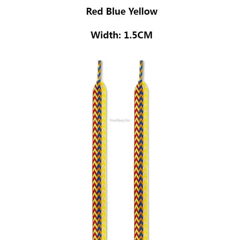 Flat Shoelaces for Sneakers Wavy Bread Shoe Laces Luxury Brand Shoelace Width 1.5cm/2cm/3cm Trend Shoe Lace Rope Shoes Strings