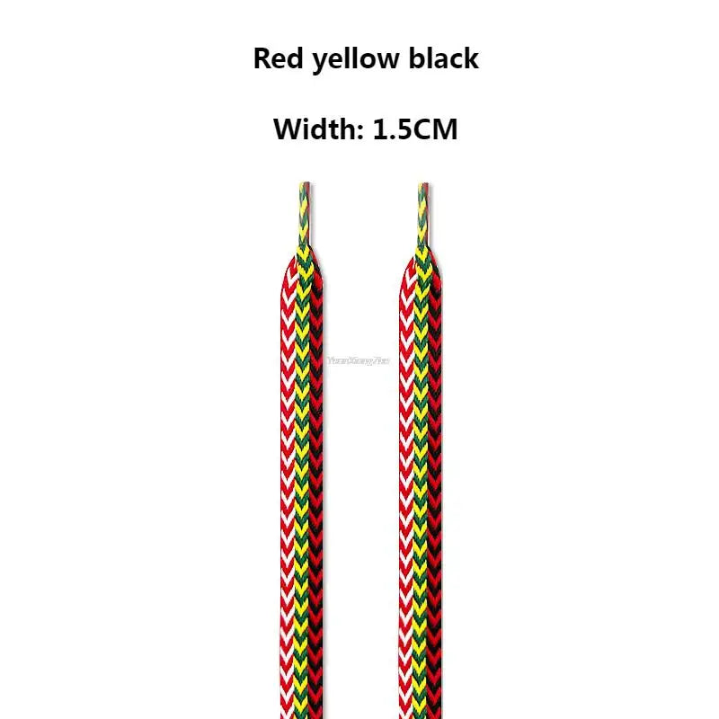 Flat Shoelaces for Sneakers Wavy Bread Shoe Laces Luxury Brand Shoelace Width 1.5cm/2cm/3cm Trend Shoe Lace Rope Shoes Strings