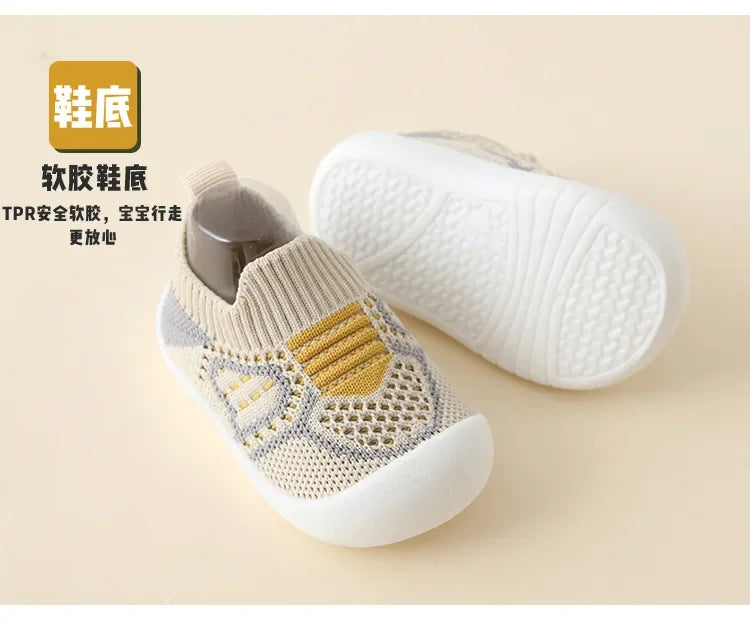 Summer Breathable Mesh Baby Shoes Newborn Toddler Shoes Baby Girl Baby Socks Shoes Soft Bottom Non-slip Baby Boy Shoes 0-5 Years