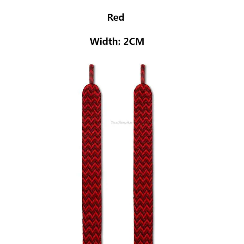 Flat Shoelaces for Sneakers Wavy Bread Shoe Laces Luxury Brand Shoelace Width 1.5cm/2cm/3cm Trend Shoe Lace Rope Shoes Strings