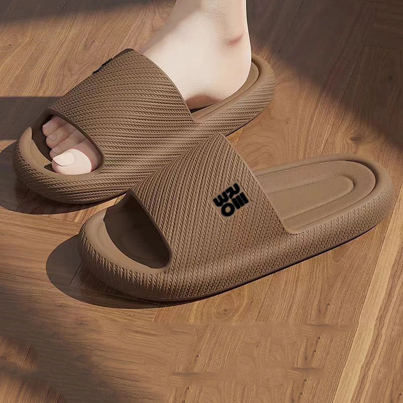 Summer Fashion Slippers Men Shoes Cloud Slippers For Men Home Flat Sandals Massage Flip Flops Couples Bathroom Indoor Slides