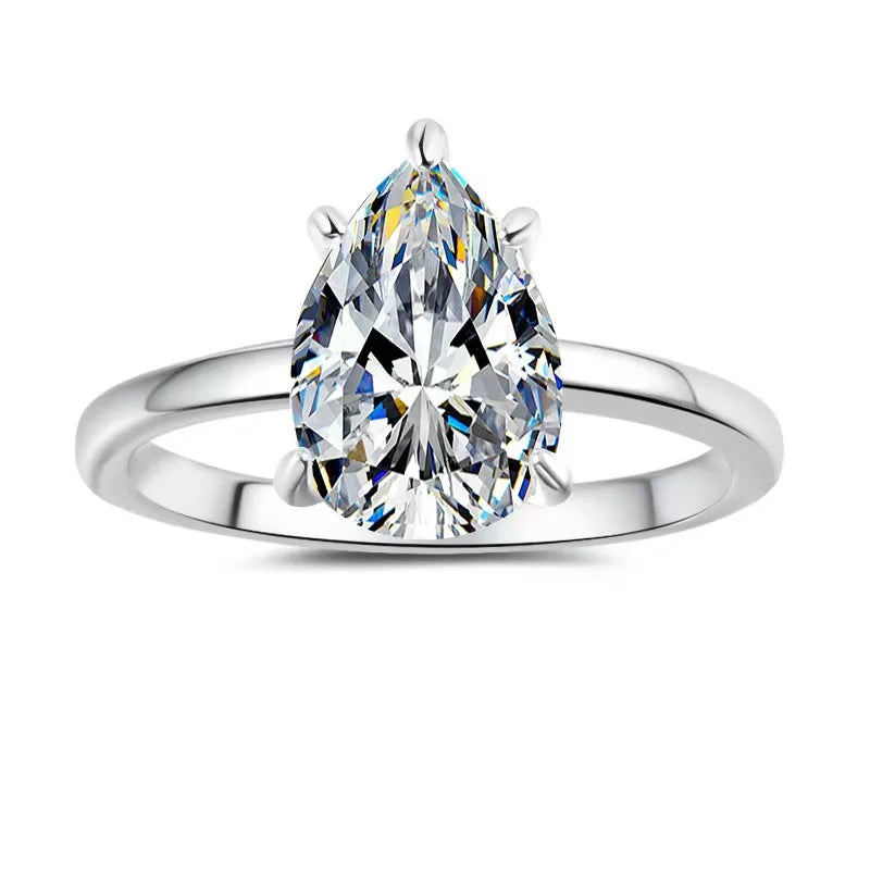 925 Sterling Silver 1-8Ct Zircon Gorgeous Shiny Oval Stone Ring for Women Engagement Wedding Luxury High Quality Fine Jewelry