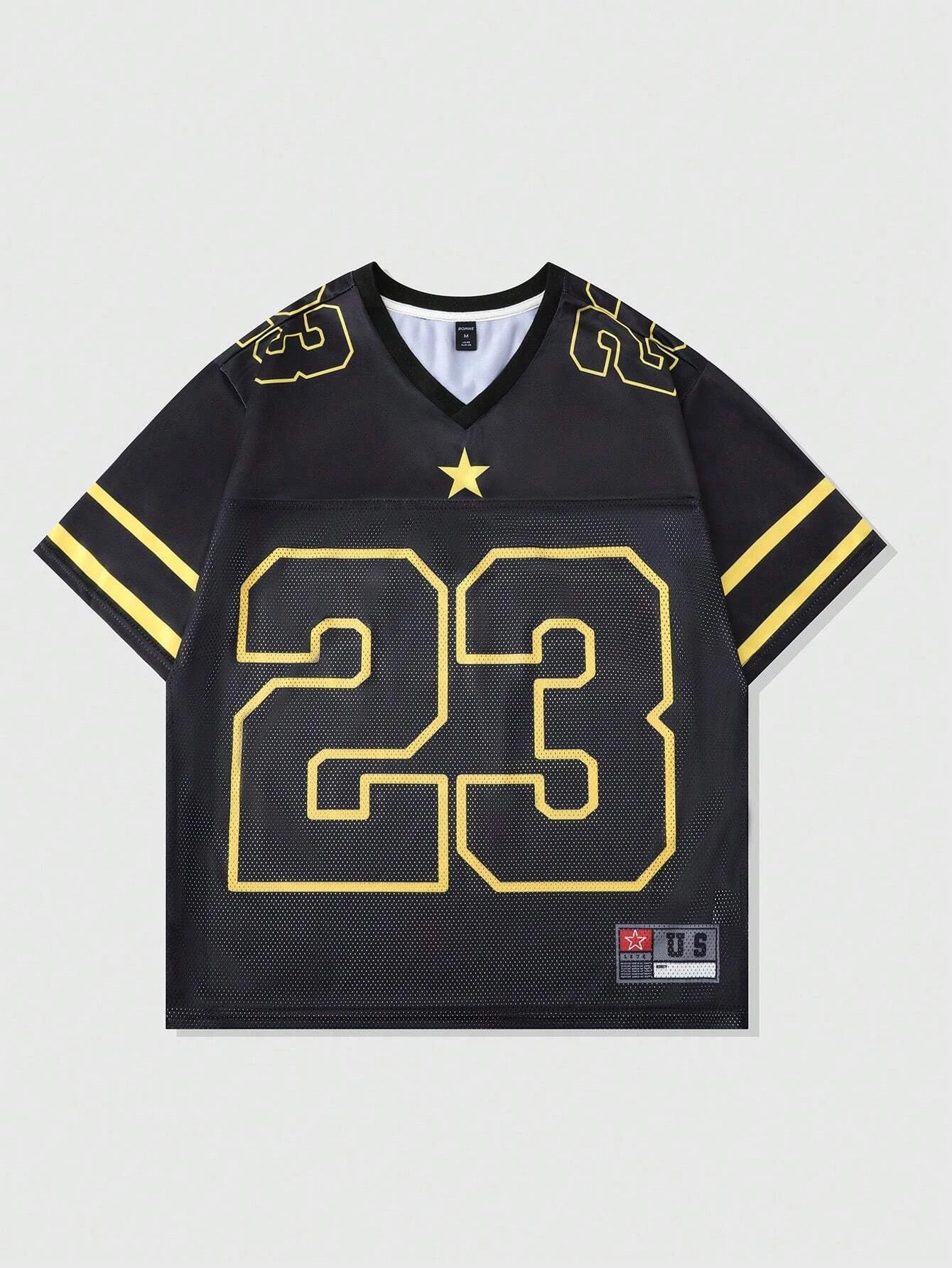 2025 New Hot Women's Summer Y2K Fashion Casual Shirt Street Retro Hip Hop 23 Shirt V-Neck Loose Breathable Quick Drying T-Shirt