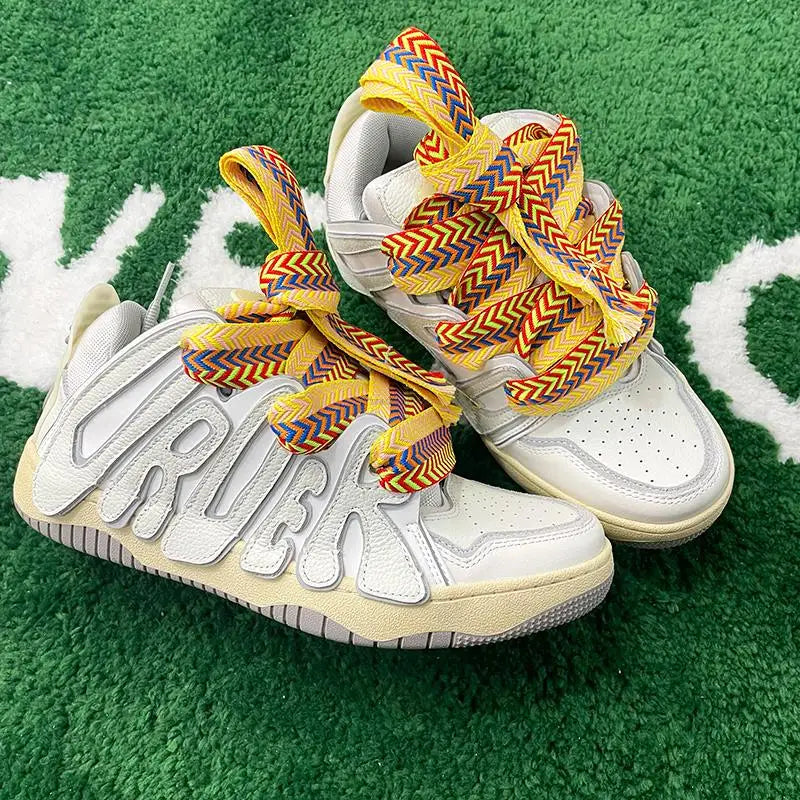Flat Shoelaces for Sneakers Wavy Bread Shoe Laces Luxury Brand Shoelace Width 1.5cm/2cm/3cm Trend Shoe Lace Rope Shoes Strings