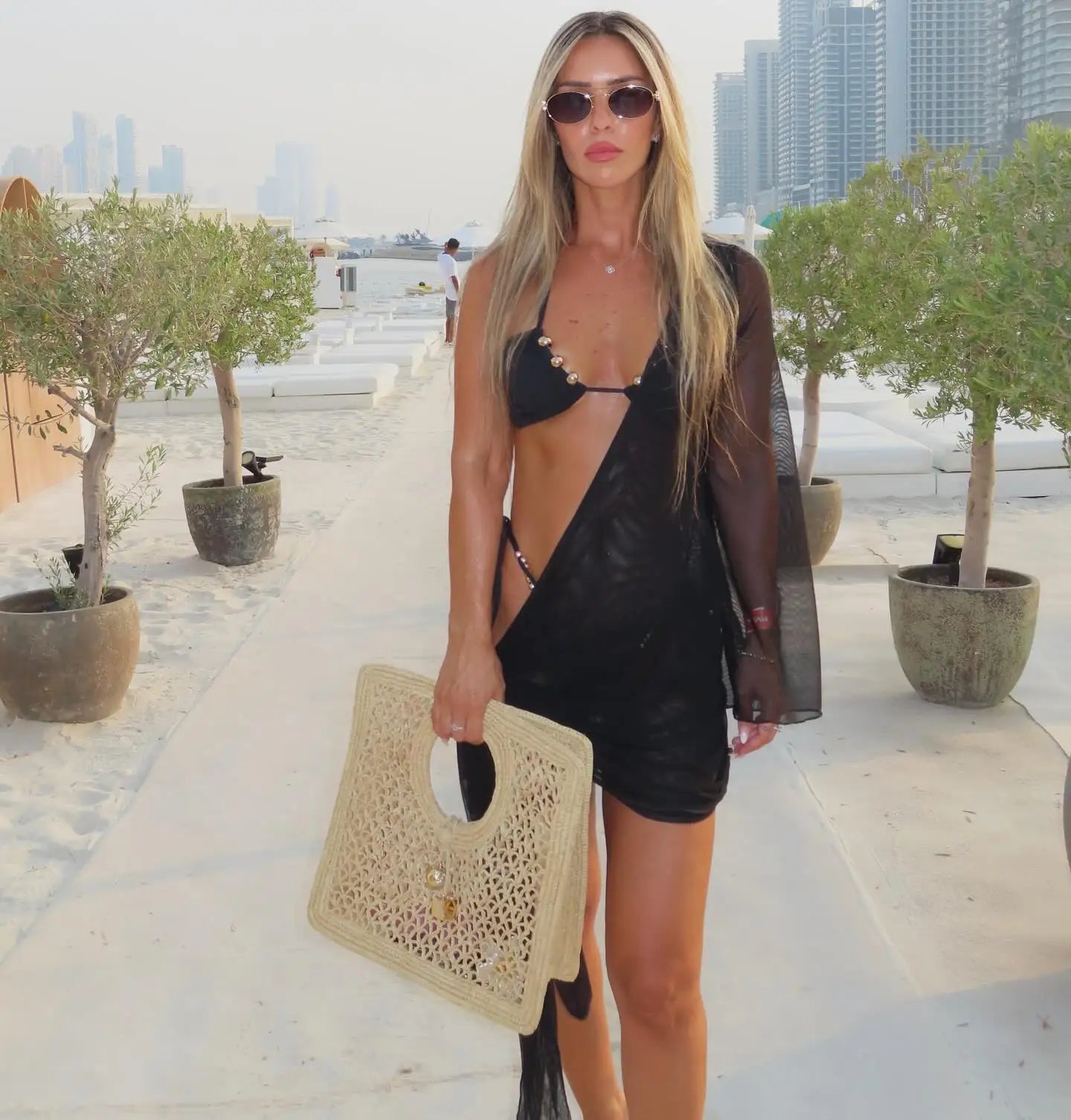 New Sexy Soild 3 Pcs Bikini With Cover Up Mesh Halter Bikini Set Summer Women White Tube Top with Skirt Suit Female