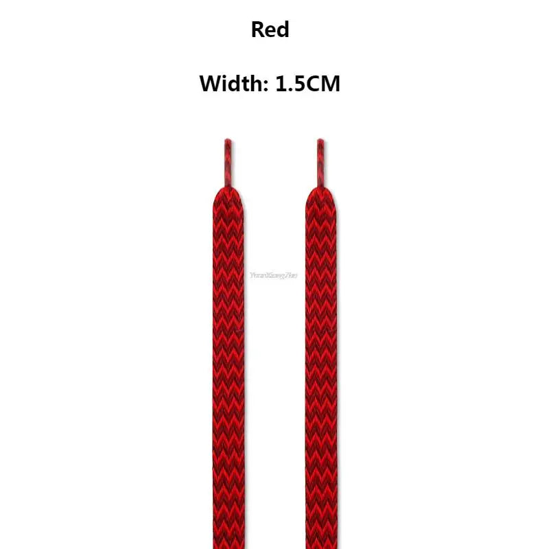 Flat Shoelaces for Sneakers Wavy Bread Shoe Laces Luxury Brand Shoelace Width 1.5cm/2cm/3cm Trend Shoe Lace Rope Shoes Strings