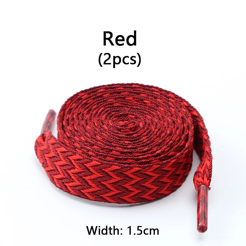 Flat Shoelaces for Sneakers Wavy Bread Shoe Laces Luxury Brand Shoelace Width 1.5cm/2cm/3cm Trend Shoe Lace Rope Shoes Strings
