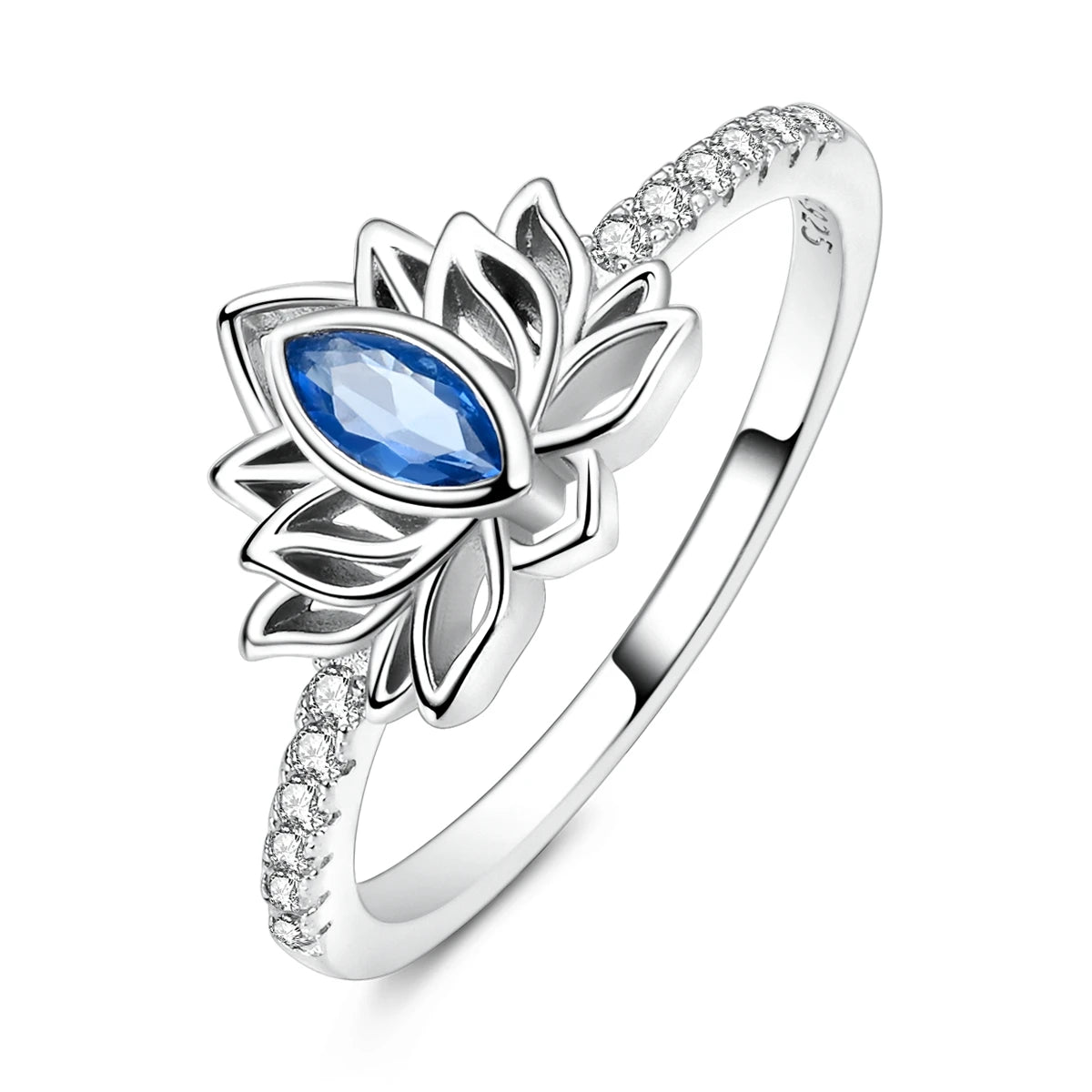 Women Silver Finger Rings for Women Original 925 Sterling Silver Cocktail Ring Geometric Cubic Zircon Heart Wedding Jewelry