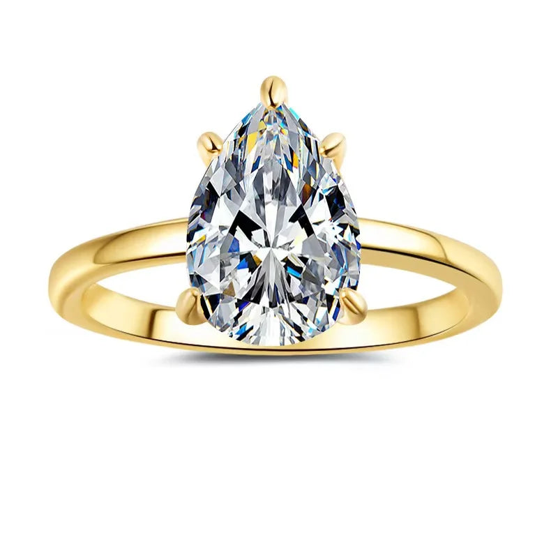 925 Sterling Silver 1-8Ct Zircon Gorgeous Shiny Oval Stone Ring for Women Engagement Wedding Luxury High Quality Fine Jewelry