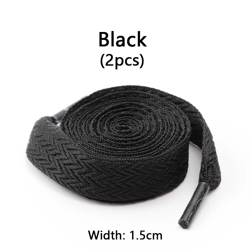 Flat Shoelaces for Sneakers Wavy Bread Shoe Laces Luxury Brand Shoelace Width 1.5cm/2cm/3cm Trend Shoe Lace Rope Shoes Strings