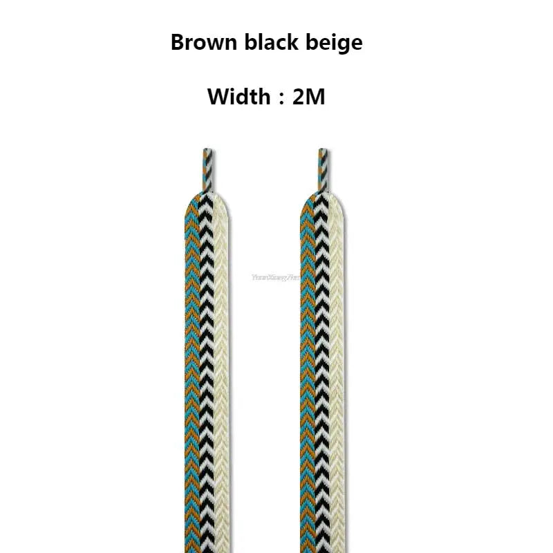 Flat Shoelaces for Sneakers Wavy Bread Shoe Laces Luxury Brand Shoelace Width 1.5cm/2cm/3cm Trend Shoe Lace Rope Shoes Strings