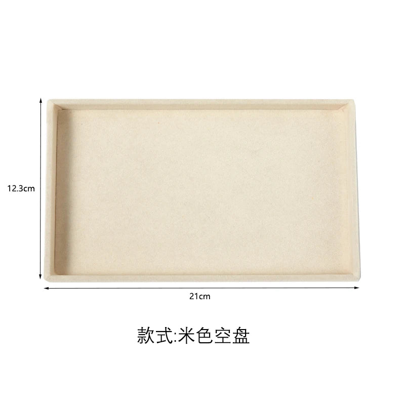Plush jewelry storage tray, detachable tray, earrings, earrings, rings, necklaces, storage tray, drawer, partition tray