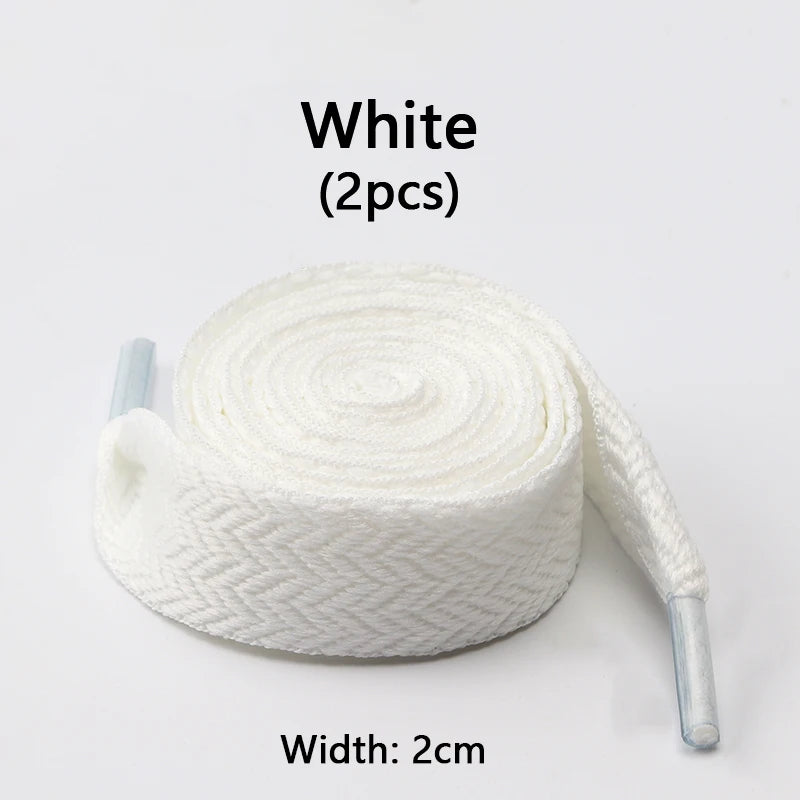 Flat Shoelaces for Sneakers Wavy Bread Shoe Laces Luxury Brand Shoelace Width 1.5cm/2cm/3cm Trend Shoe Lace Rope Shoes Strings