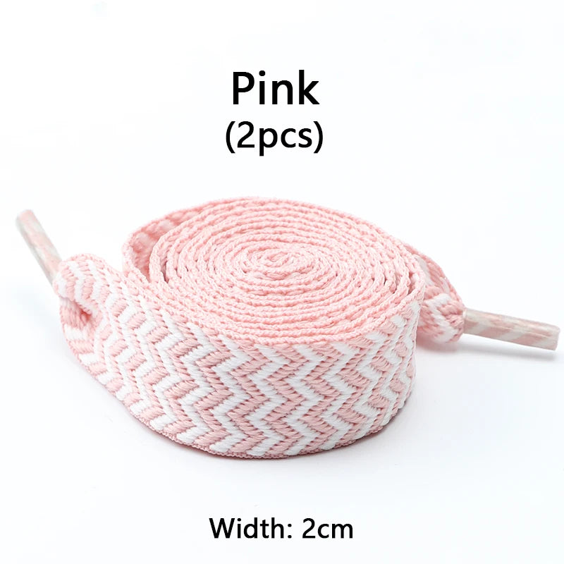 Flat Shoelaces for Sneakers Wavy Bread Shoe Laces Luxury Brand Shoelace Width 1.5cm/2cm/3cm Trend Shoe Lace Rope Shoes Strings