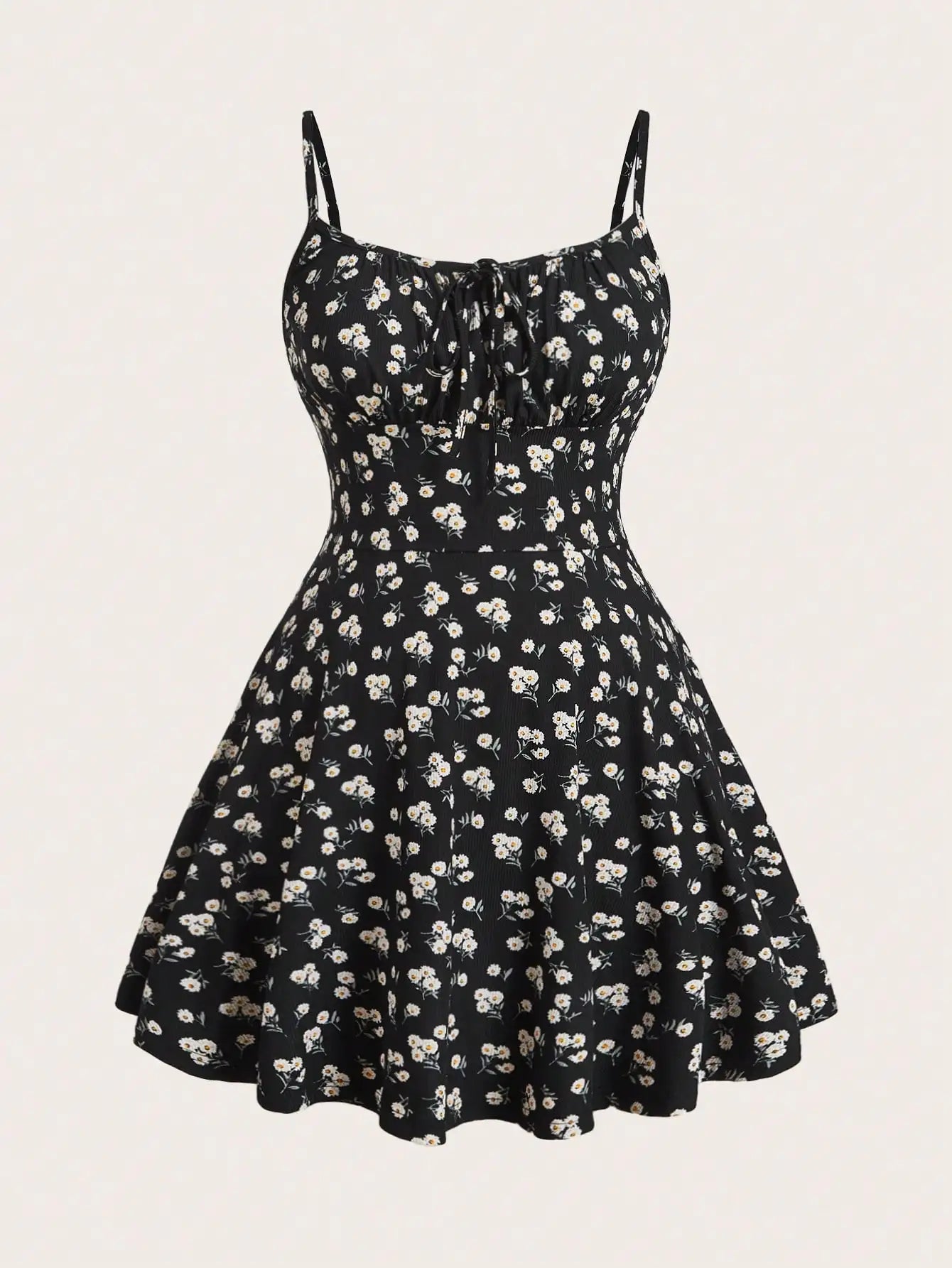 New fashion floral elegant sleeveless thin strap camisole dress