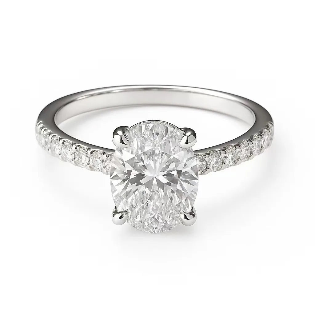 925 Sterling Silver 1-8Ct Zircon Gorgeous Shiny Oval Stone Ring for Women Engagement Wedding Luxury High Quality Fine Jewelry