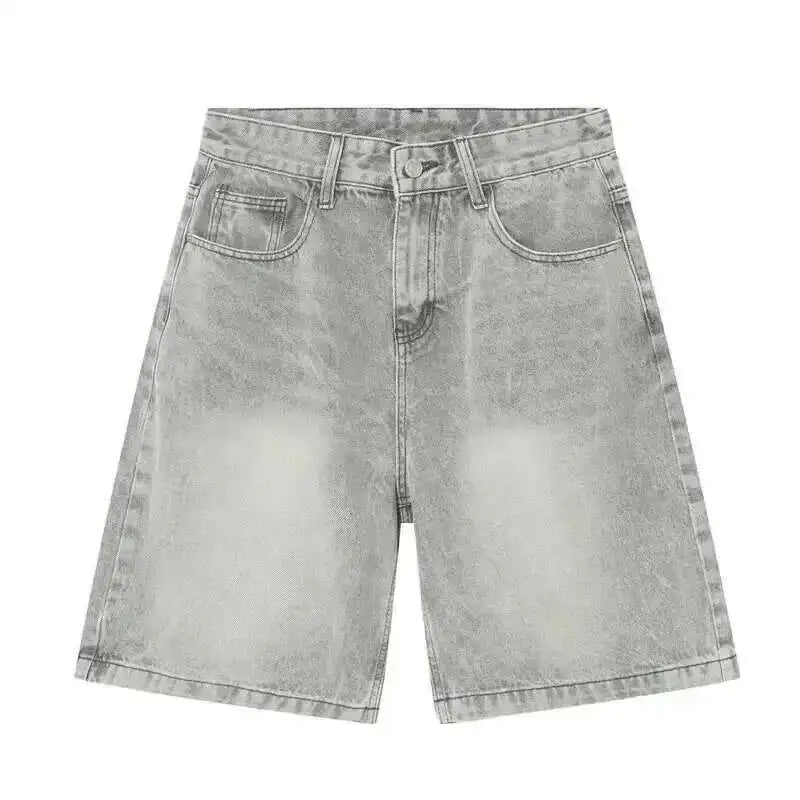 IEFB Summer Denim Shorts Men's Loose Korean Style Retro Short Jeans Fashion Washed Casual Knee Length Pant New Streetwear 9A8588
