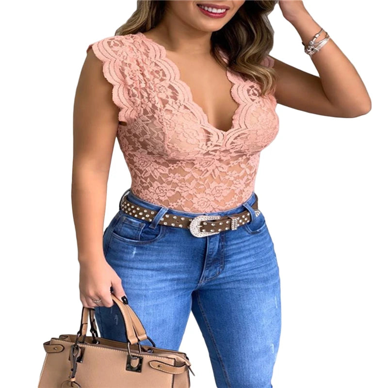 Women Summer Sexy Lace Crochet Cardigan Casual Solid Color Tops Female Trend Lace Hollow Out Sleeveless Top For Ladies