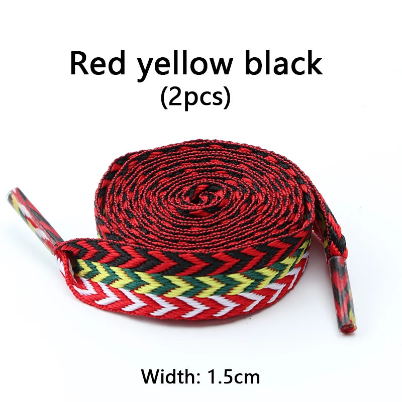 Flat Shoelaces for Sneakers Wavy Bread Shoe Laces Luxury Brand Shoelace Width 1.5cm/2cm/3cm Trend Shoe Lace Rope Shoes Strings