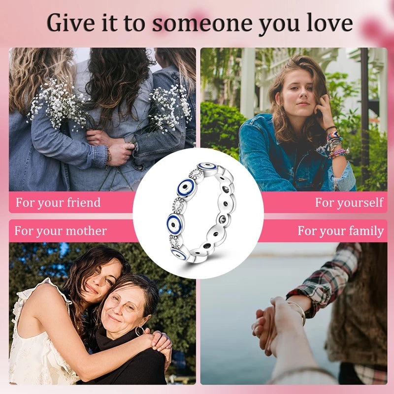 Women Silver Finger Rings for Women Original 925 Sterling Silver Cocktail Ring Geometric Cubic Zircon Heart Wedding Jewelry