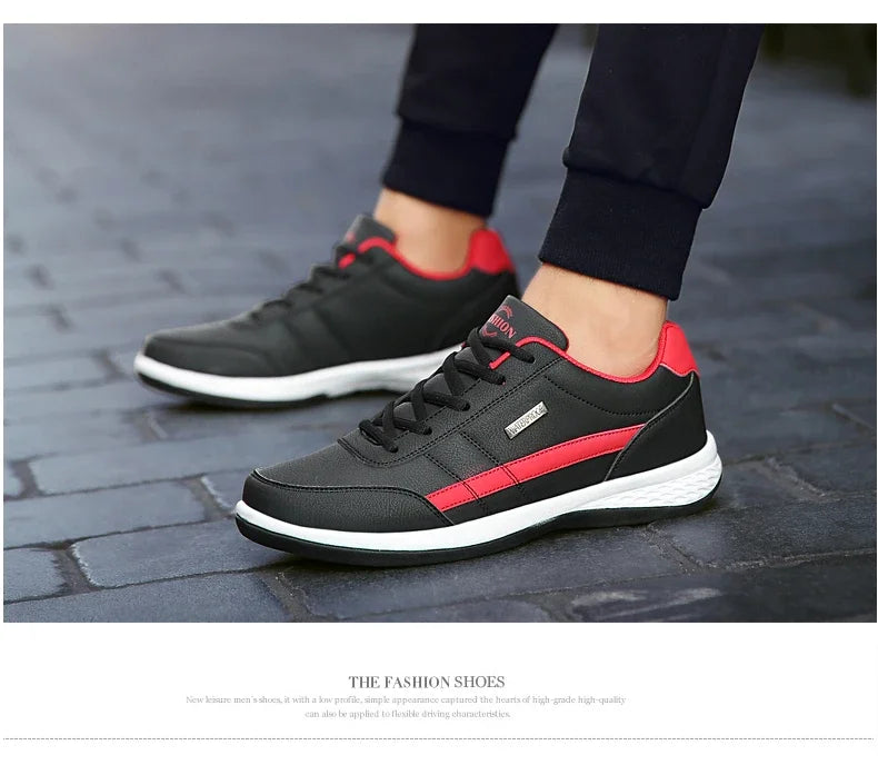 MAEDEF Shoes for Men Leather Sneaker Waterproof Casual Comfortable Men's Sneaker Lace Up Footwear Vulcanized Man Shoe Masculino