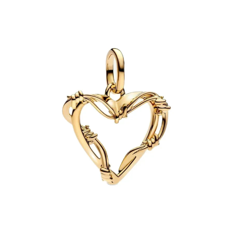 925 Sterling Silver Heart Shaped Key Lock Couple Charms Enamel Insect Pendent Horseshoe Floral Beads Fit Bracelet Custom Gift