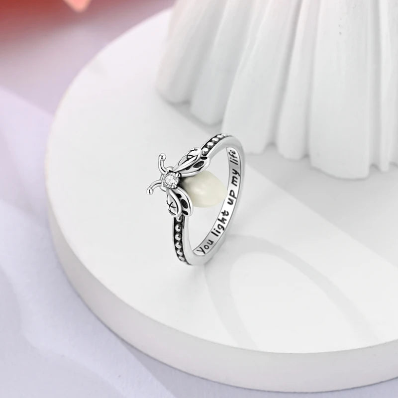 Women Silver Finger Rings for Women Original 925 Sterling Silver Cocktail Ring Geometric Cubic Zircon Heart Wedding Jewelry