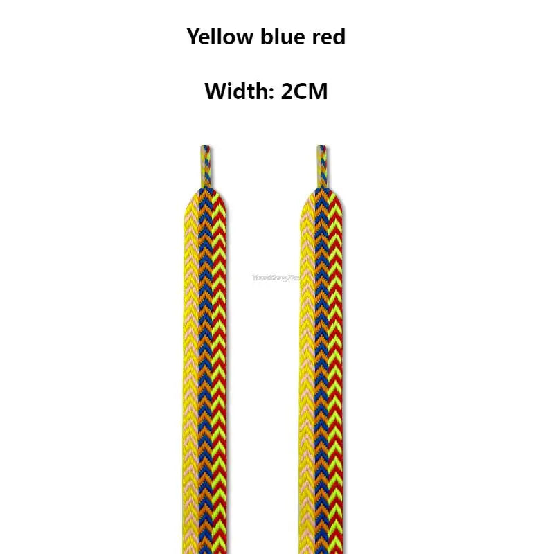 Flat Shoelaces for Sneakers Wavy Bread Shoe Laces Luxury Brand Shoelace Width 1.5cm/2cm/3cm Trend Shoe Lace Rope Shoes Strings