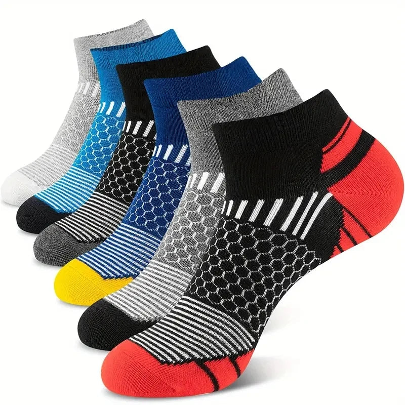 6/12 Pairs Colorful Men's Low Tub Socks Fashion Comfortable Autumn Classic Black Business Sock High-quality Men's Short Socks