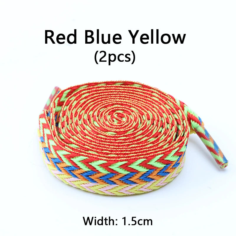 Flat Shoelaces for Sneakers Wavy Bread Shoe Laces Luxury Brand Shoelace Width 1.5cm/2cm/3cm Trend Shoe Lace Rope Shoes Strings