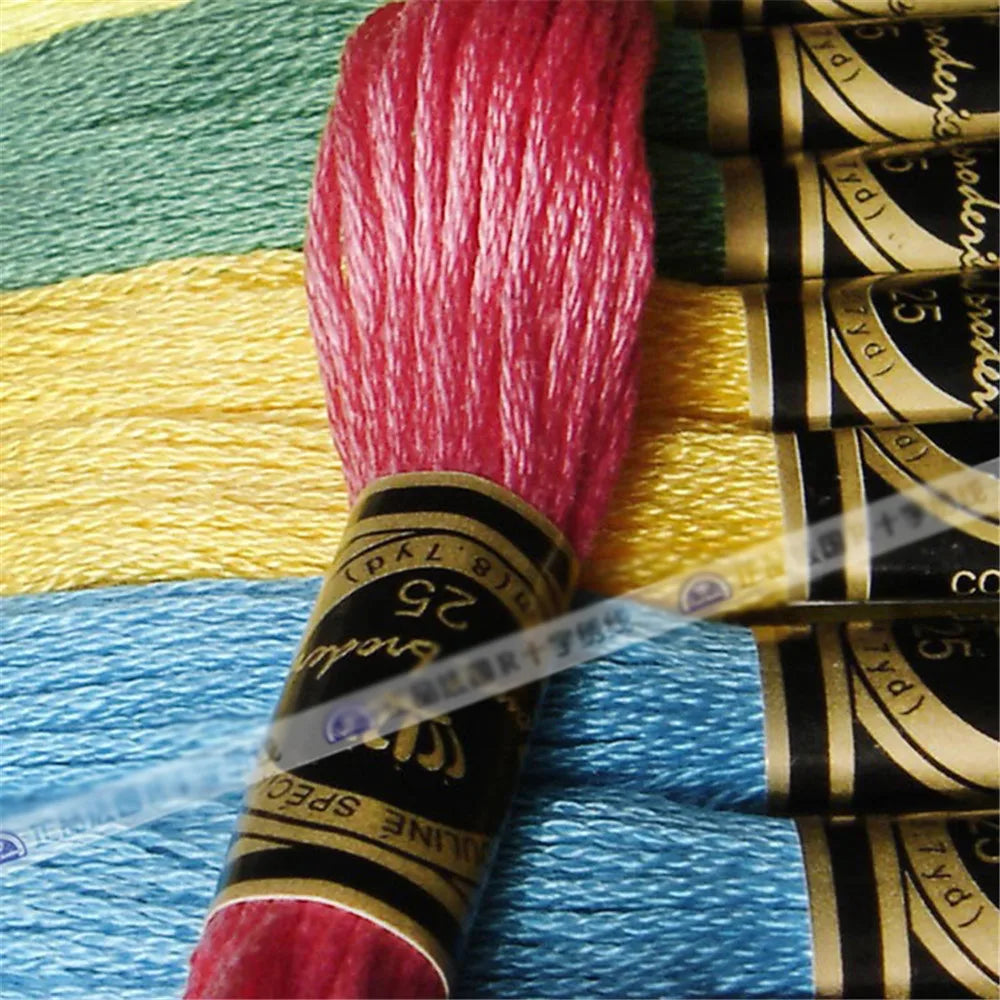 100% Cotton High Quality Cross stitch Floss Embroidery thread  Cross Stitch Embroidery Hand Knitting Sewing Weaving 8m 447 color