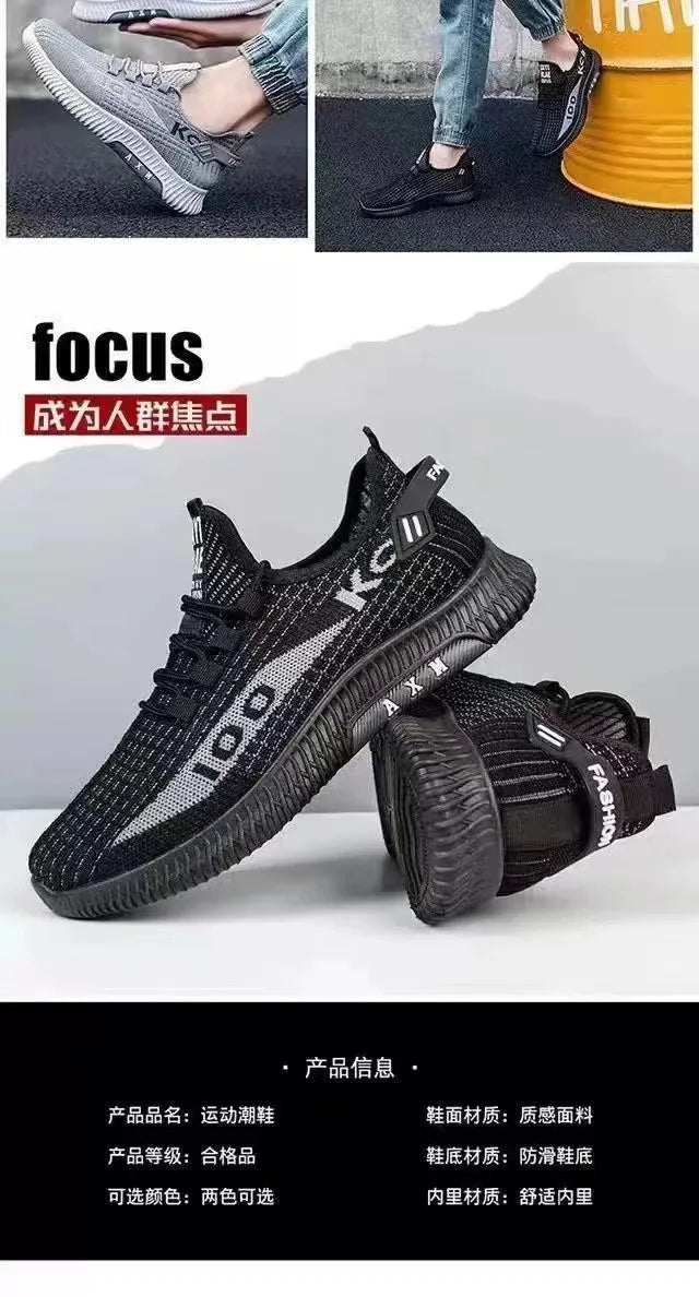 2025 Breathable Air Mesh Sneakers Comfortable Casual Sport Shoes Fashion Men's Vulcanize Shoes Lightweight Deodorant Outdoors