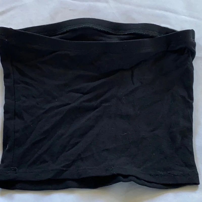 Diamonds Bebe Women Tube Crop Top Corsets Sexy Streetwear Party Strapless Off Shoulder Vest 2023 Summer Y2K Camisole Tank Tops