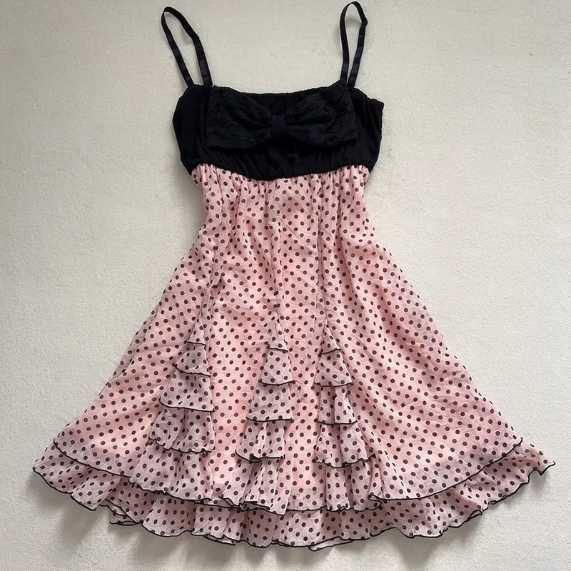 Y2K Hot Girl Dress Retro Harajuku High Street Punk Fairy Cute Fashion Casual American Aesthetics Emotional Girl Trendy Versatile