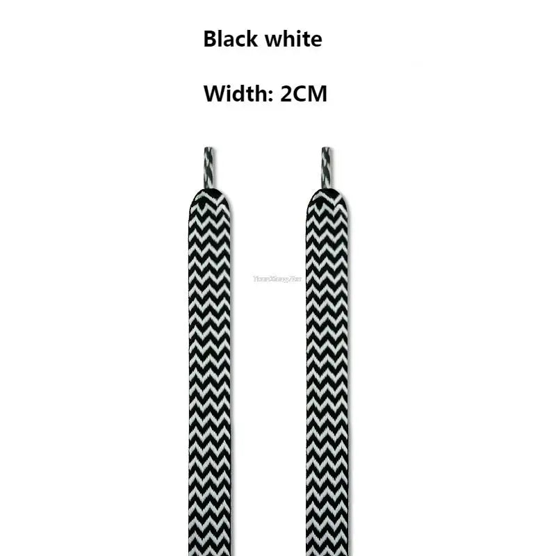Flat Shoelaces for Sneakers Wavy Bread Shoe Laces Luxury Brand Shoelace Width 1.5cm/2cm/3cm Trend Shoe Lace Rope Shoes Strings