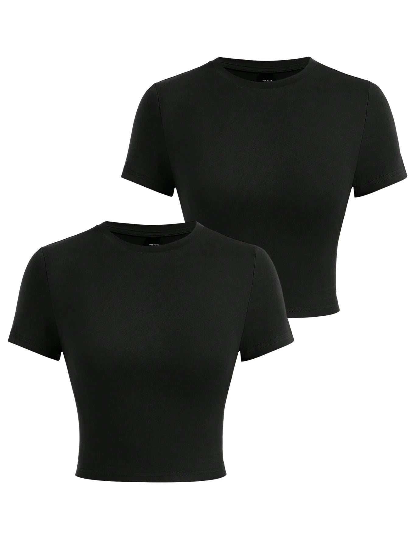 Y2K Woman Solid Cotton Crop Tops Short Sleeve High Elastic T-Shirt Soft O-Neck Sporty Tees Summer Street Fashion Female Clothes