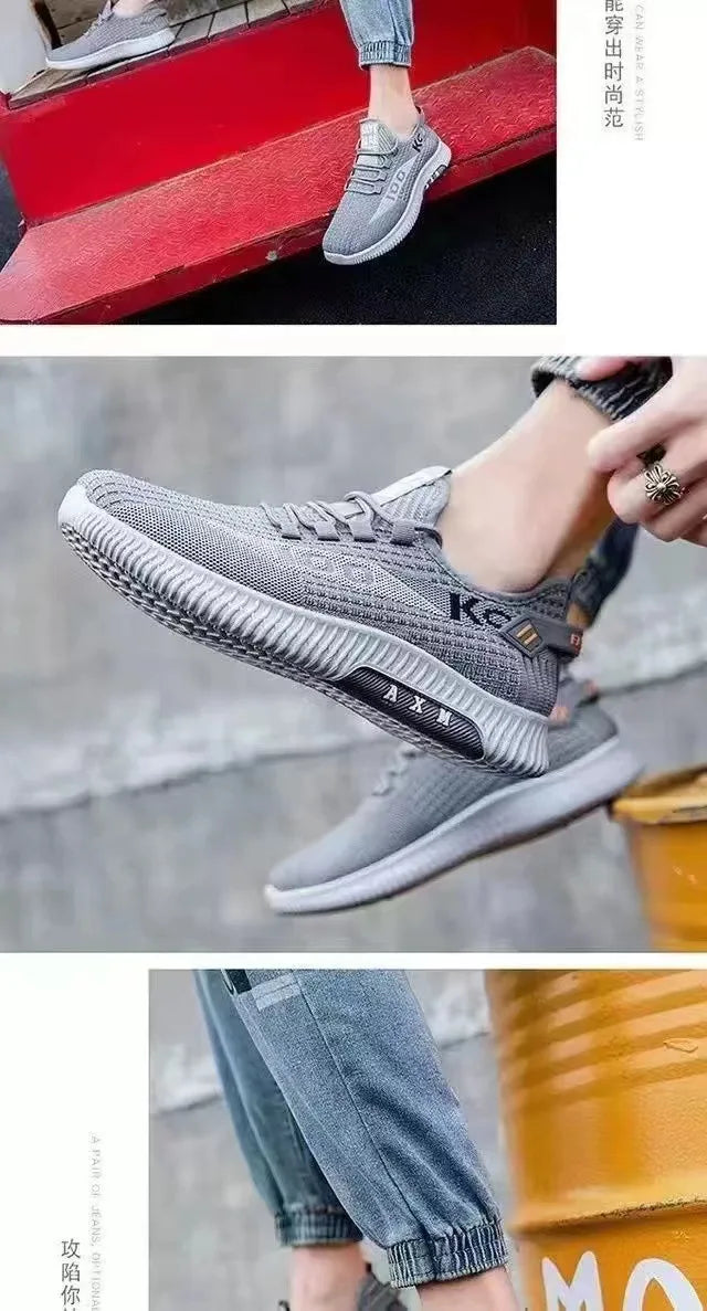 2025 Breathable Air Mesh Sneakers Comfortable Casual Sport Shoes Fashion Men's Vulcanize Shoes Lightweight Deodorant Outdoors