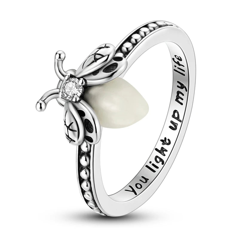 Women Silver Finger Rings for Women Original 925 Sterling Silver Cocktail Ring Geometric Cubic Zircon Heart Wedding Jewelry