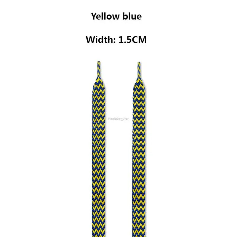 Flat Shoelaces for Sneakers Wavy Bread Shoe Laces Luxury Brand Shoelace Width 1.5cm/2cm/3cm Trend Shoe Lace Rope Shoes Strings